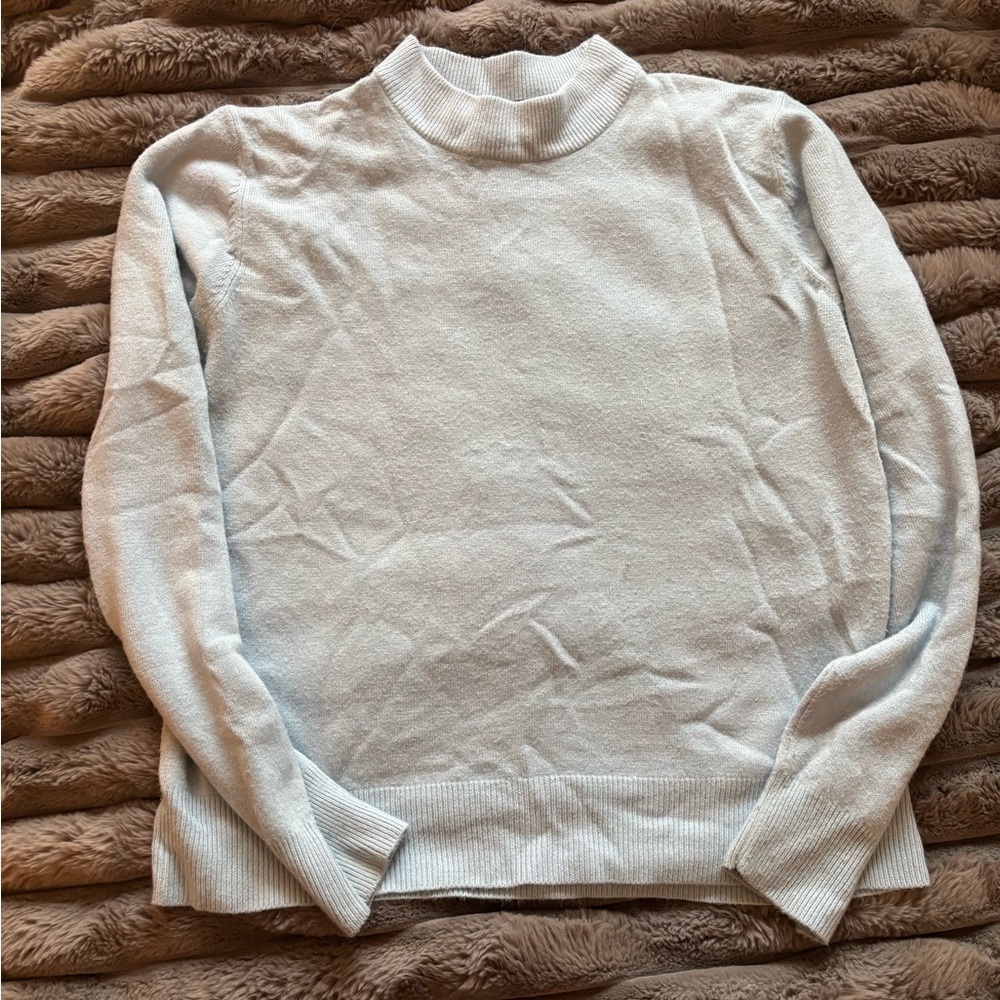 Soft baby blue turtleneck